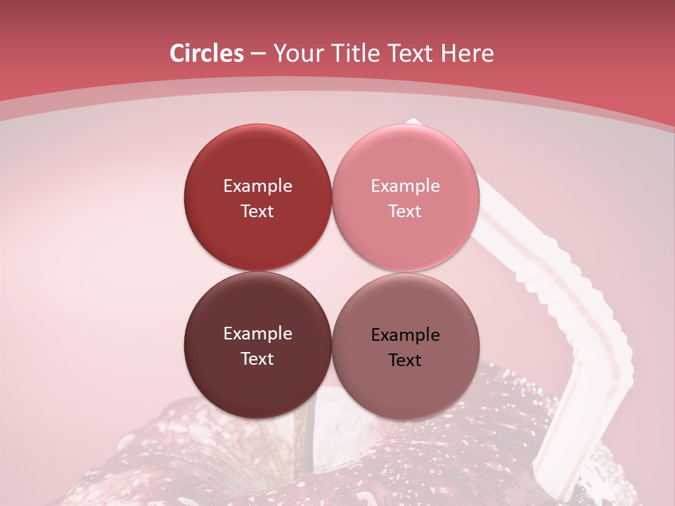 Health Juice Straw PowerPoint Template