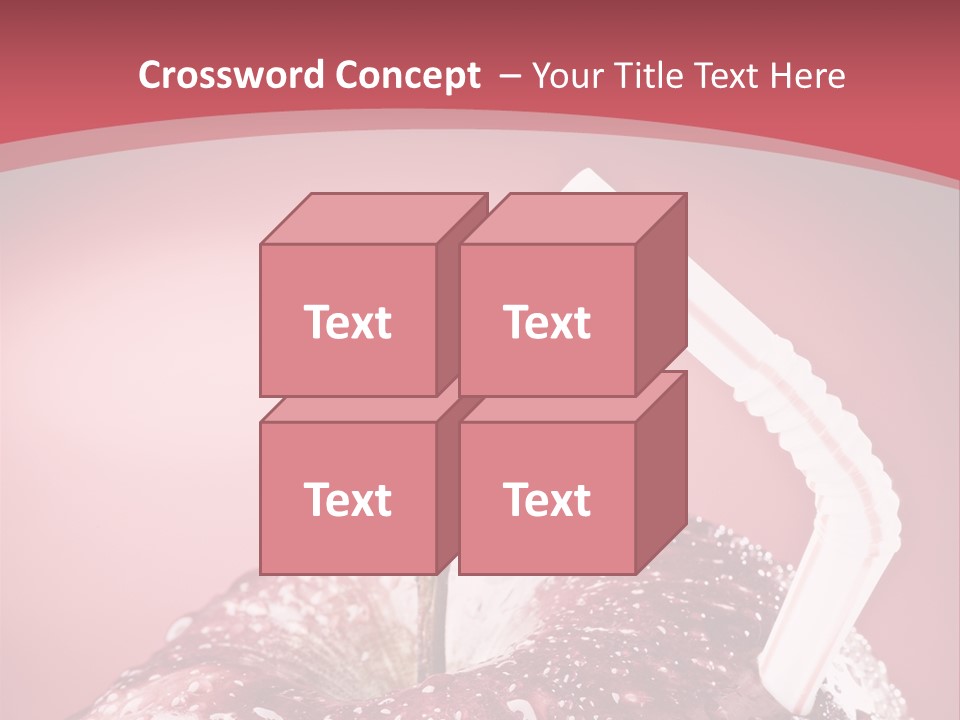 Health Juice Straw PowerPoint Template