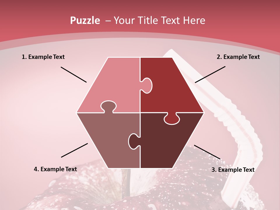 Health Juice Straw PowerPoint Template