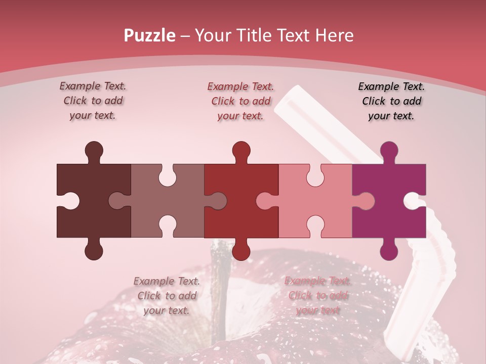 Health Juice Straw PowerPoint Template