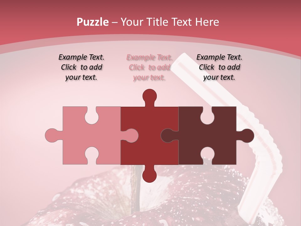 Health Juice Straw PowerPoint Template