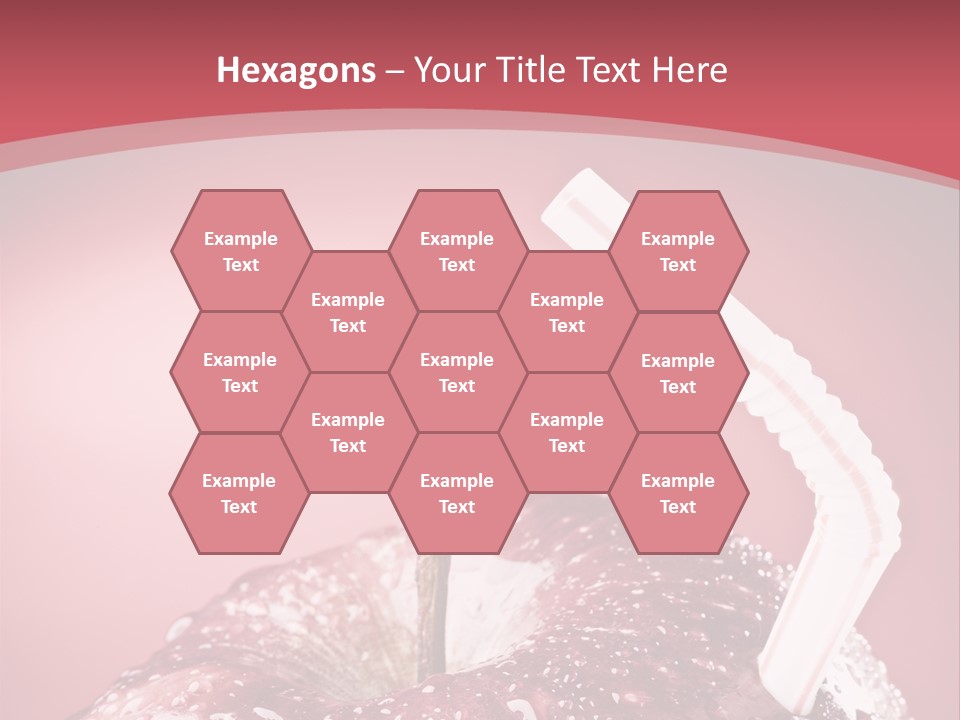 Health Juice Straw PowerPoint Template