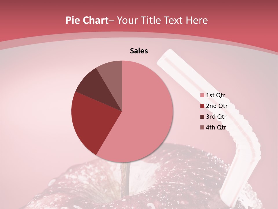 Health Juice Straw PowerPoint Template
