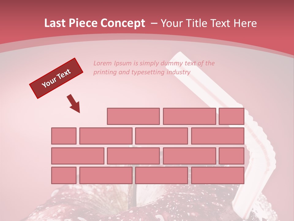 Health Juice Straw PowerPoint Template