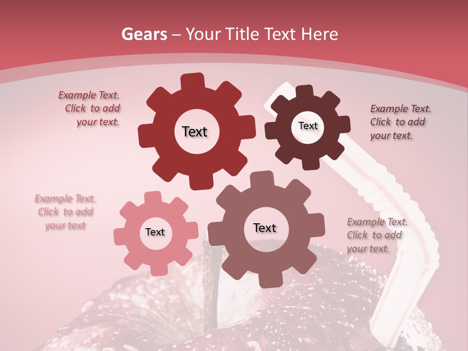 Health Juice Straw PowerPoint Template