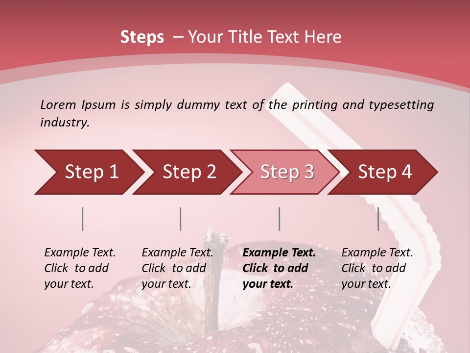 Health Juice Straw PowerPoint Template