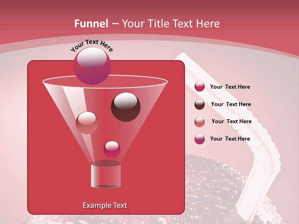 Health Juice Straw PowerPoint Template
