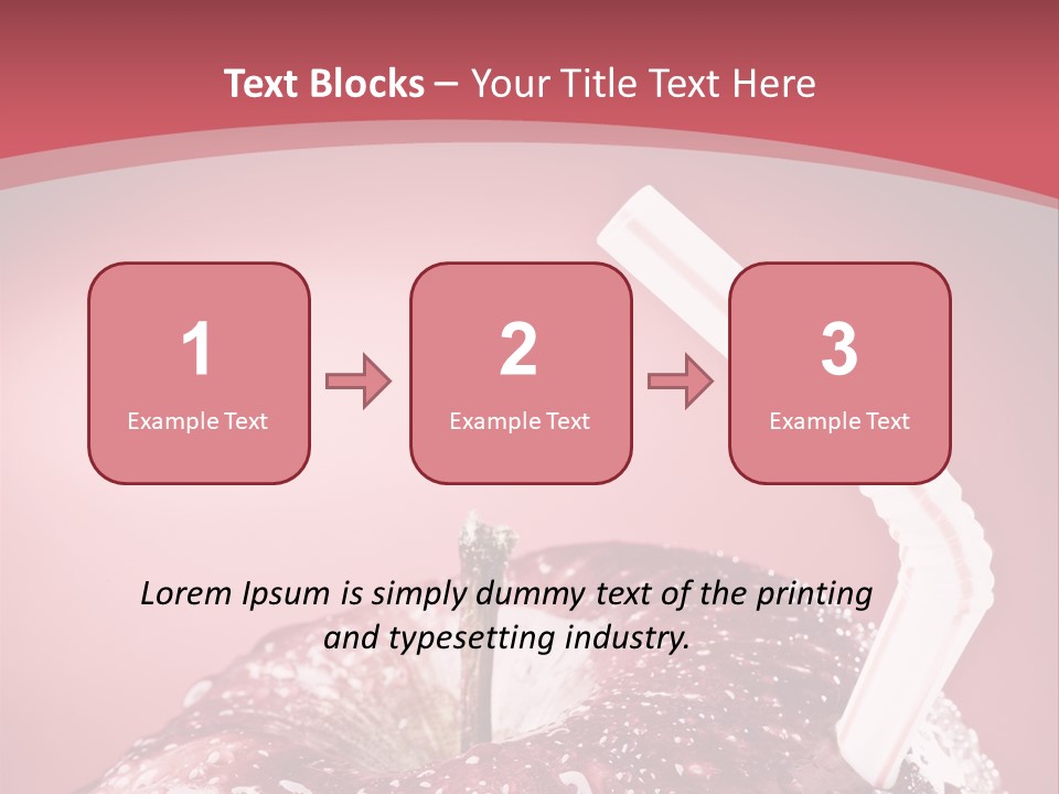Health Juice Straw PowerPoint Template