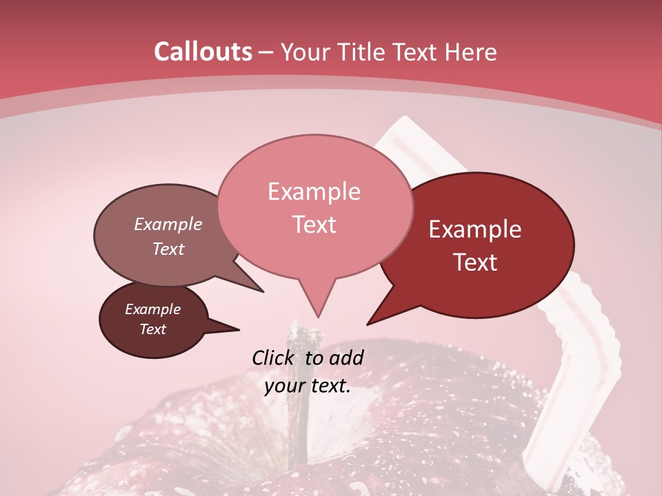 Health Juice Straw PowerPoint Template