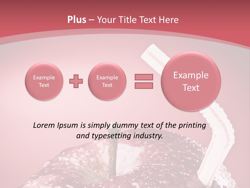 Health Juice Straw PowerPoint Template