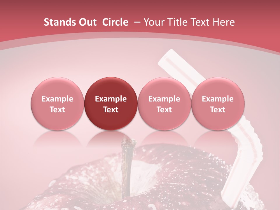 Health Juice Straw PowerPoint Template