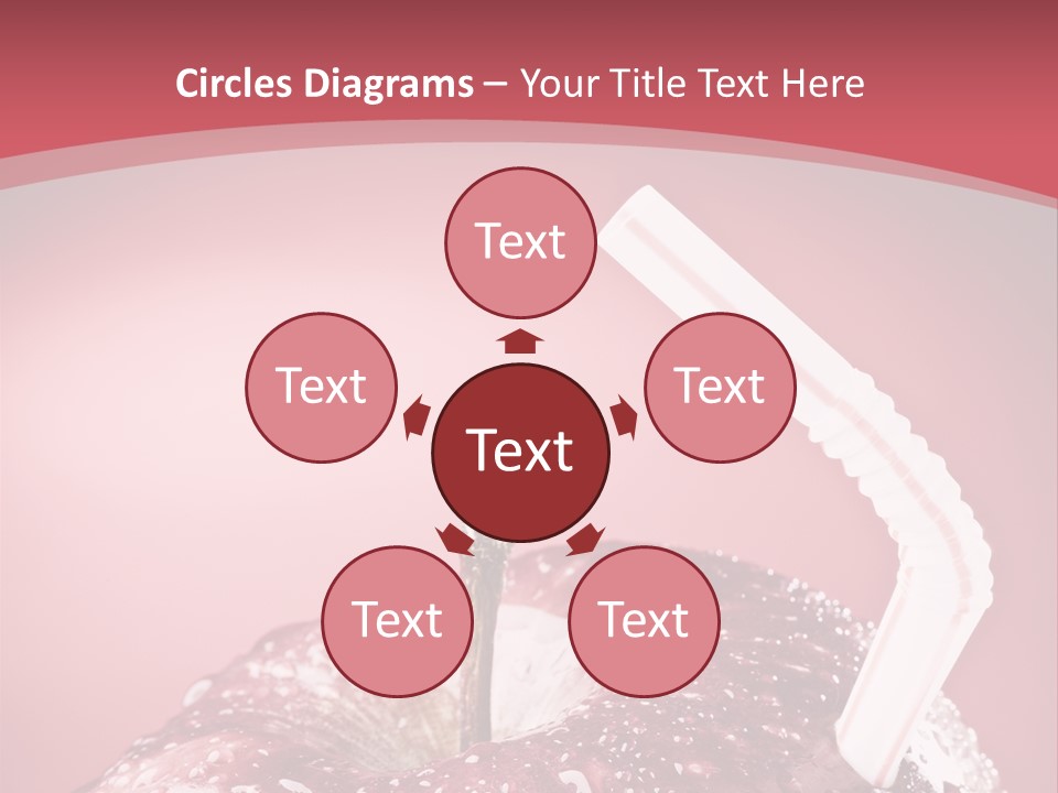Health Juice Straw PowerPoint Template