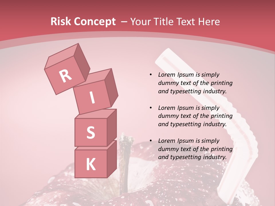 Health Juice Straw PowerPoint Template