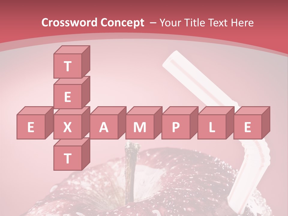 Health Juice Straw PowerPoint Template