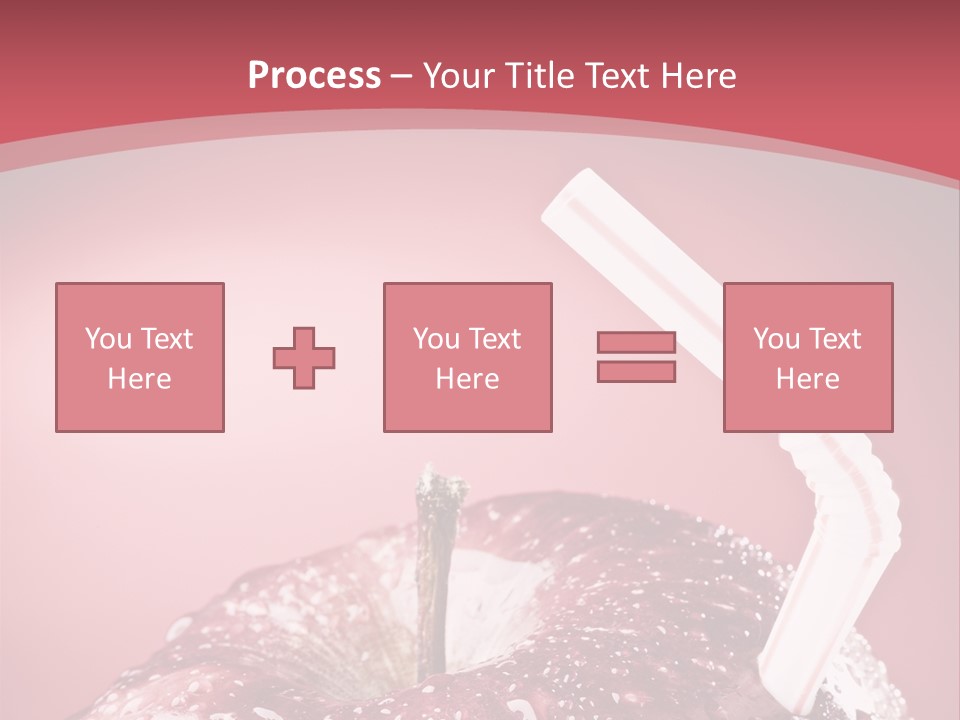 Health Juice Straw PowerPoint Template