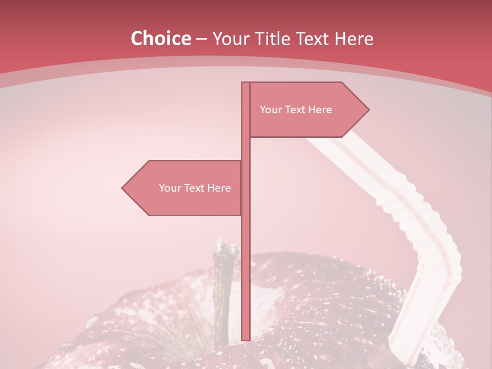 Health Juice Straw PowerPoint Template