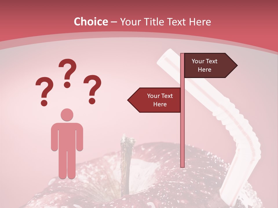 Health Juice Straw PowerPoint Template