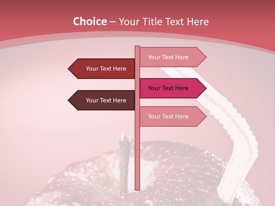 Health Juice Straw PowerPoint Template