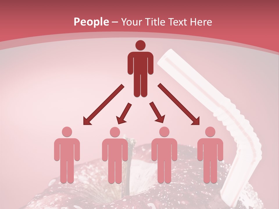 Health Juice Straw PowerPoint Template