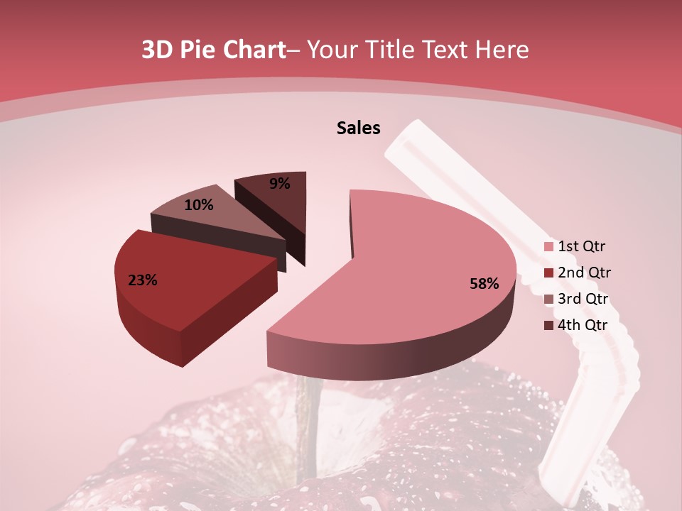 Health Juice Straw PowerPoint Template