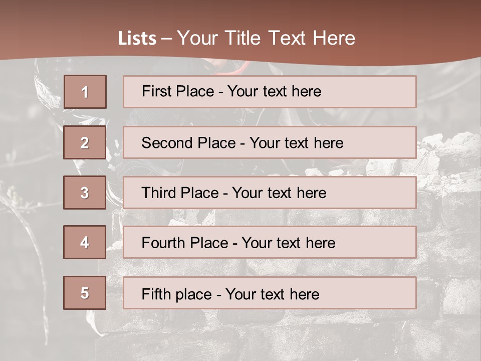 Mask Grass Competition PowerPoint Template