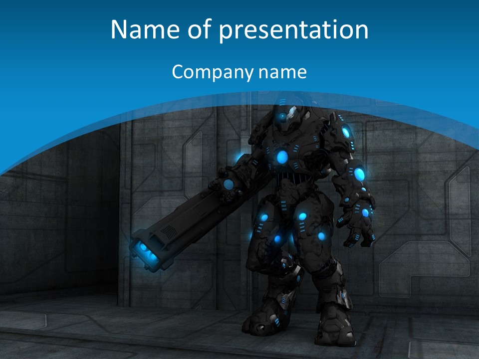 Gaming Machine Weapon PowerPoint Template