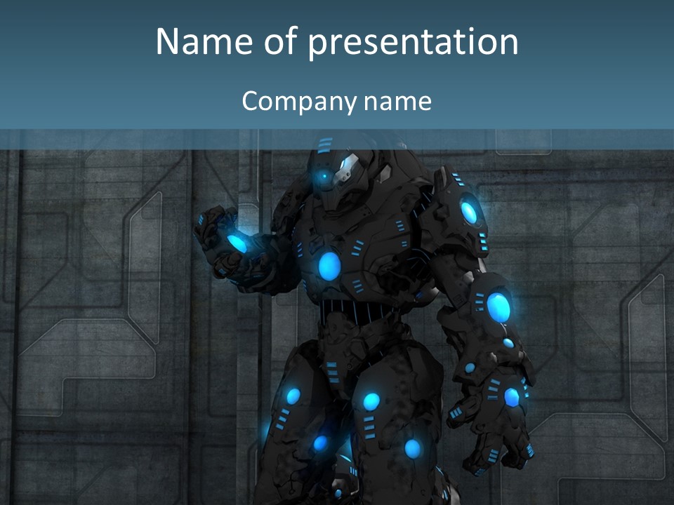 Robot Cyborg Future PowerPoint Template