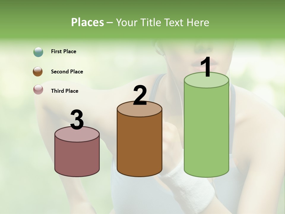 Healthy Headphones Sportsman PowerPoint Template