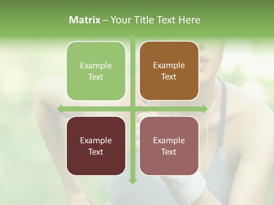 Healthy Headphones Sportsman PowerPoint Template