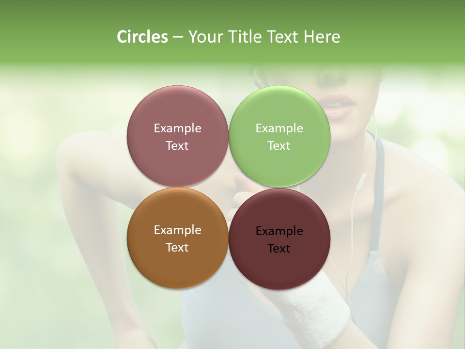 Healthy Headphones Sportsman PowerPoint Template