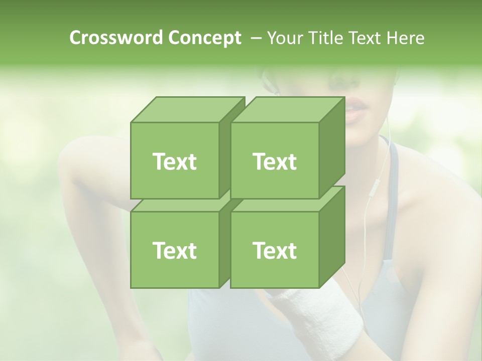 Healthy Headphones Sportsman PowerPoint Template