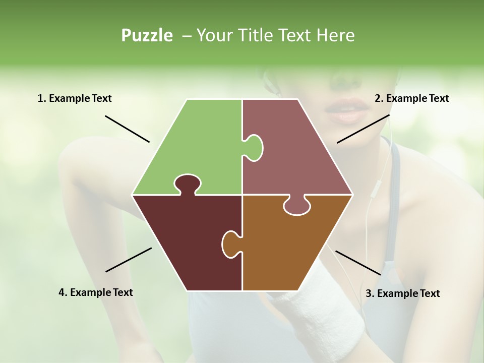 Healthy Headphones Sportsman PowerPoint Template