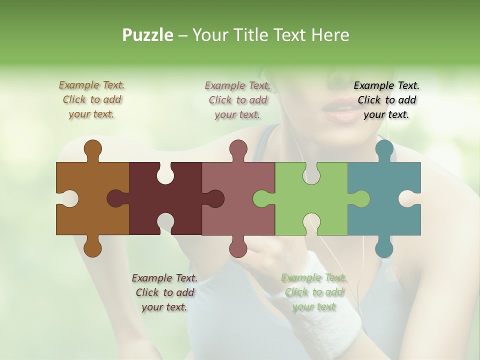 Healthy Headphones Sportsman PowerPoint Template