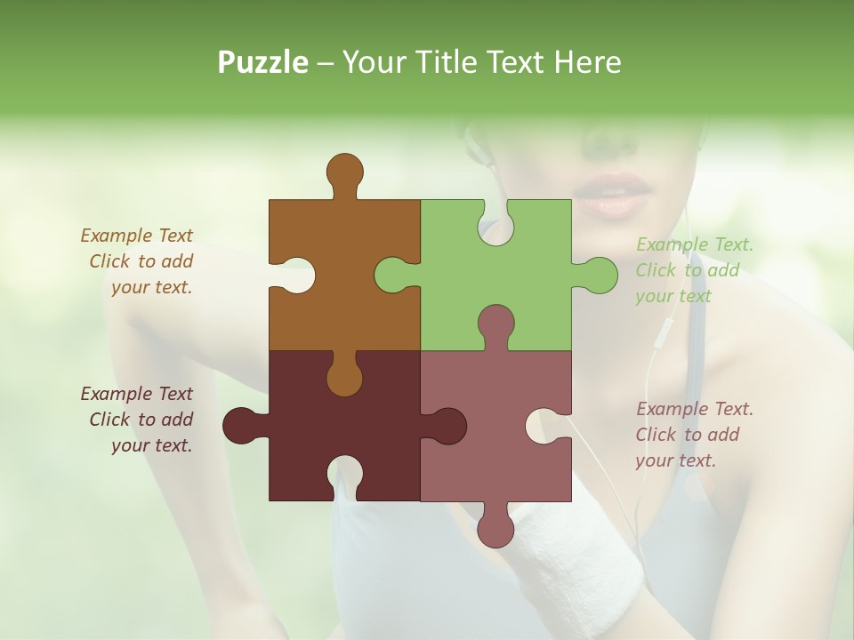 Healthy Headphones Sportsman PowerPoint Template