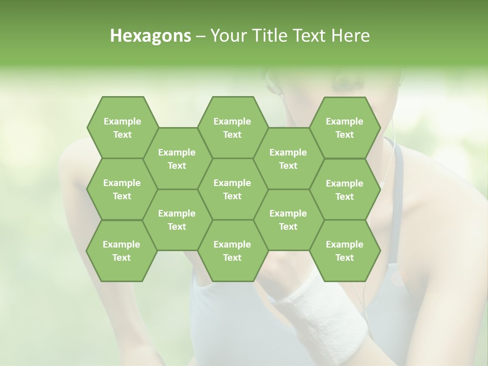 Healthy Headphones Sportsman PowerPoint Template