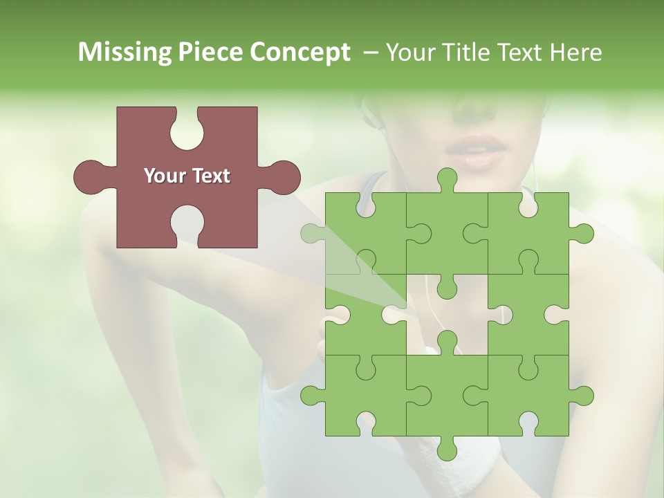 Healthy Headphones Sportsman PowerPoint Template