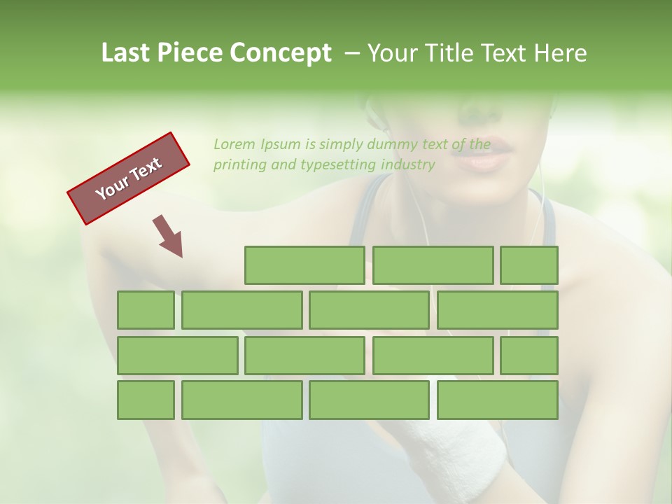 Healthy Headphones Sportsman PowerPoint Template