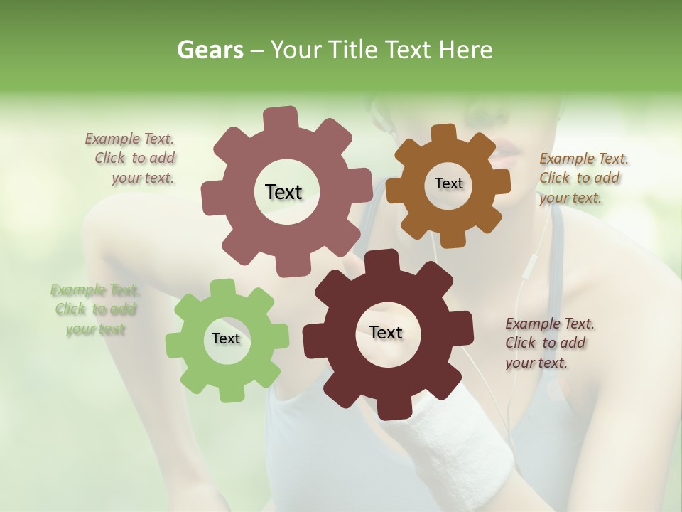 Healthy Headphones Sportsman PowerPoint Template