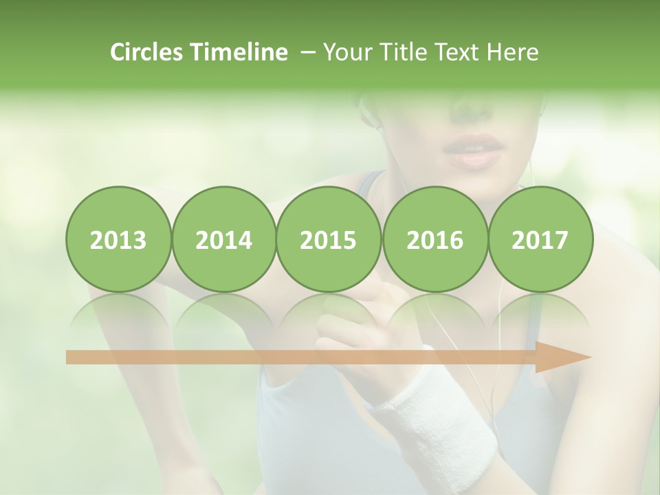 Healthy Headphones Sportsman PowerPoint Template