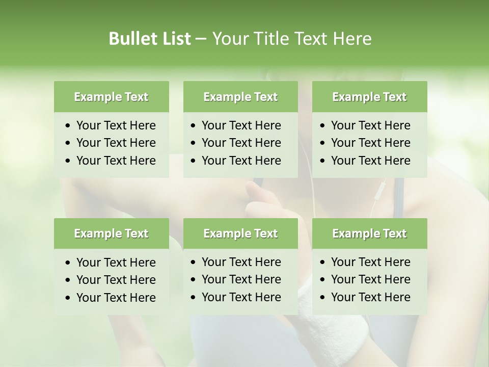 Healthy Headphones Sportsman PowerPoint Template