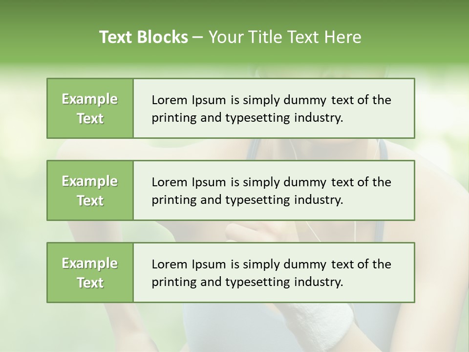 Healthy Headphones Sportsman PowerPoint Template