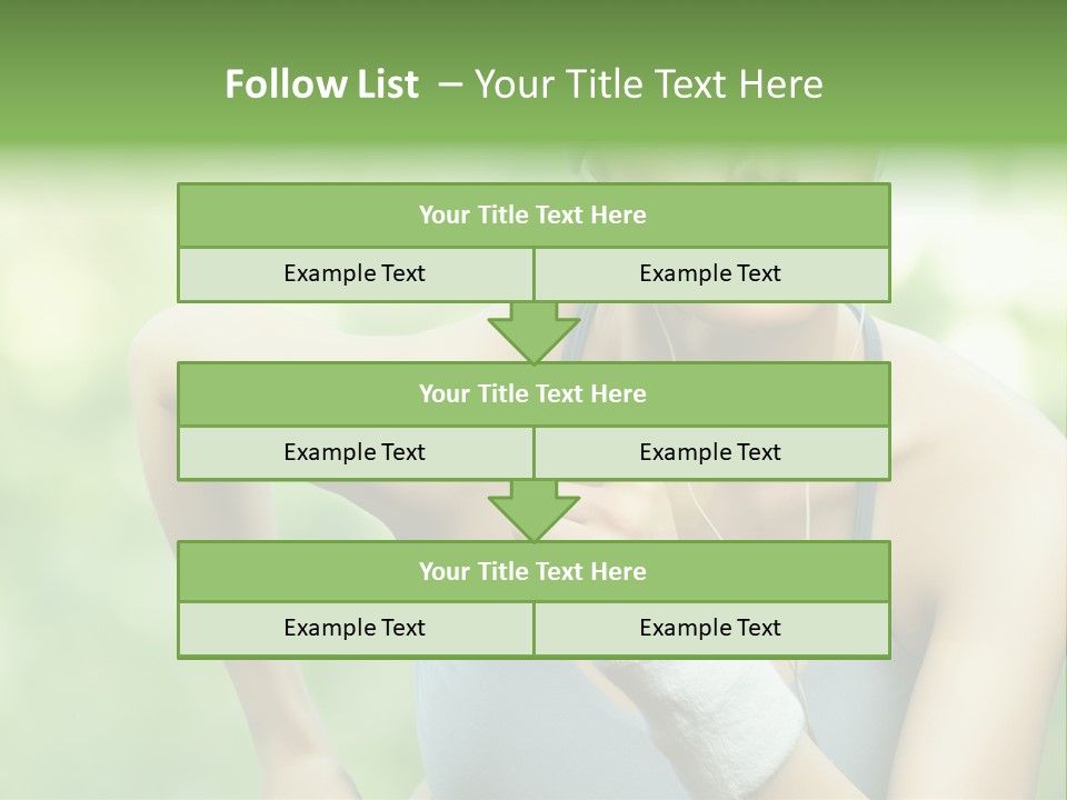 Healthy Headphones Sportsman PowerPoint Template