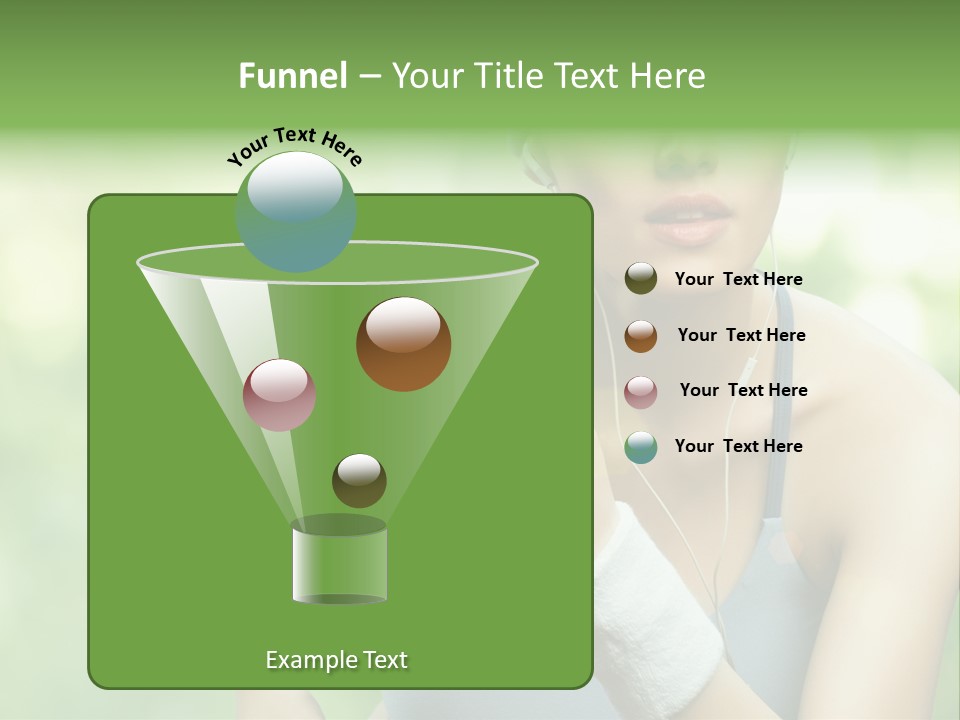 Healthy Headphones Sportsman PowerPoint Template