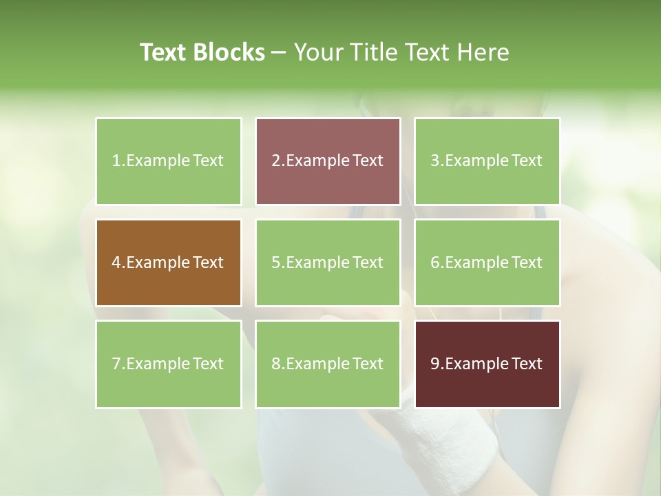 Healthy Headphones Sportsman PowerPoint Template