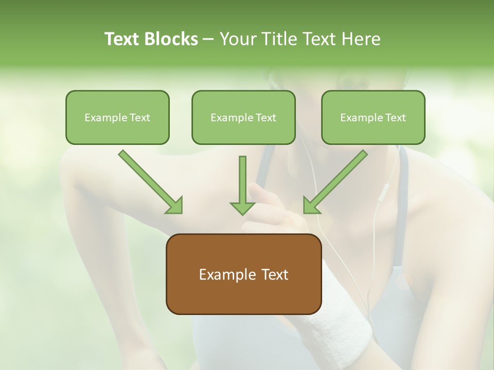 Healthy Headphones Sportsman PowerPoint Template