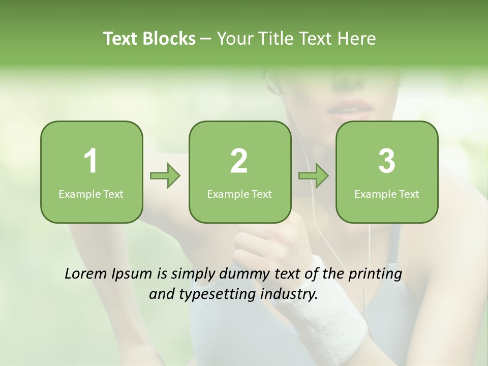 Healthy Headphones Sportsman PowerPoint Template