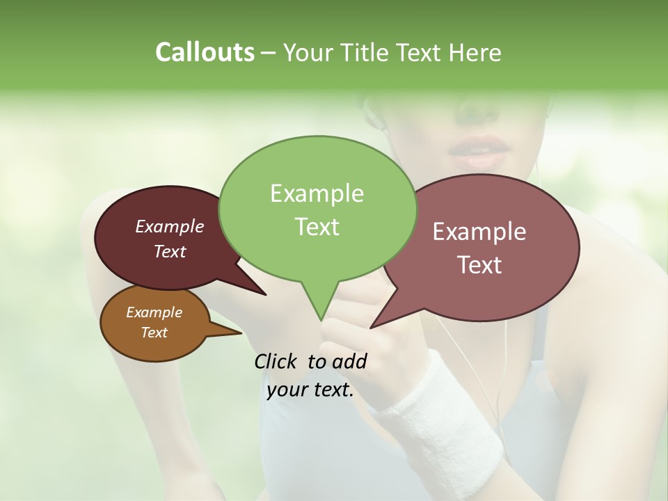 Healthy Headphones Sportsman PowerPoint Template