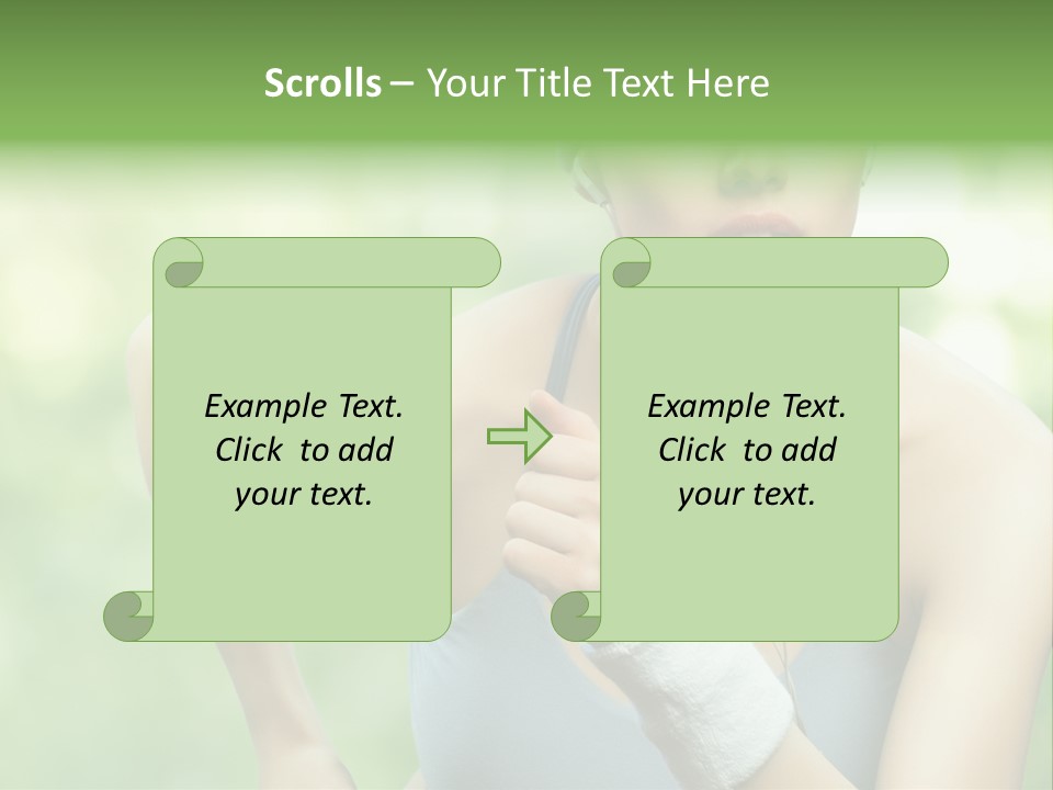 Healthy Headphones Sportsman PowerPoint Template