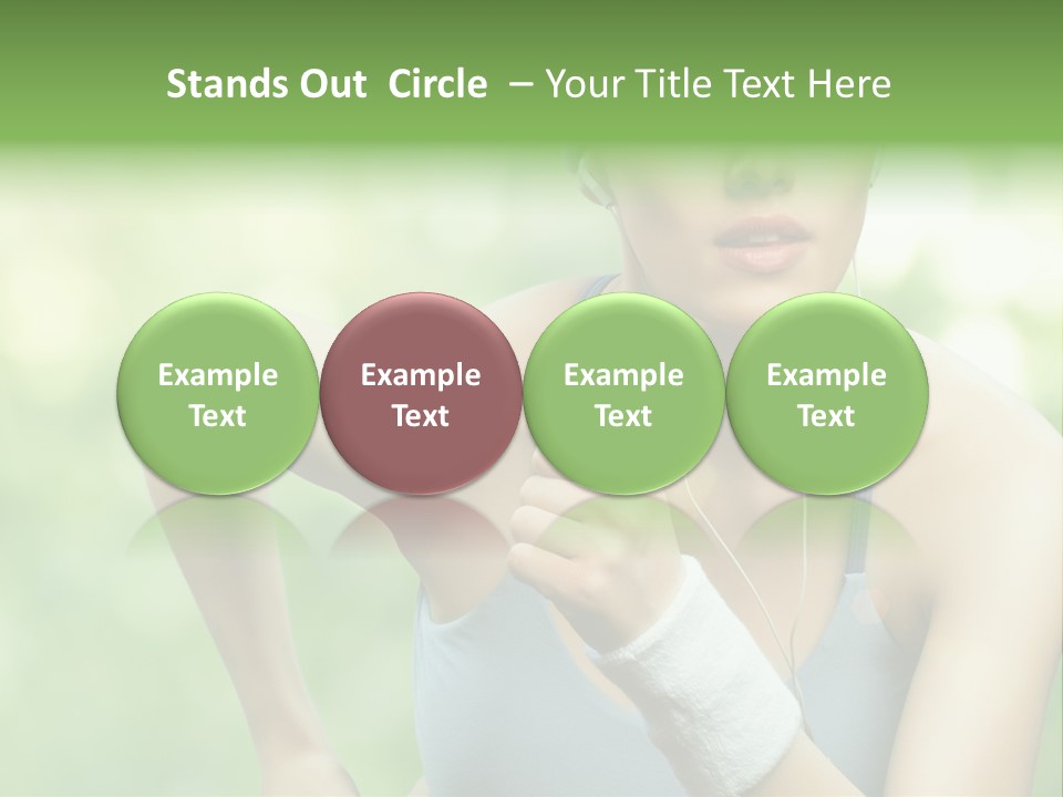 Healthy Headphones Sportsman PowerPoint Template