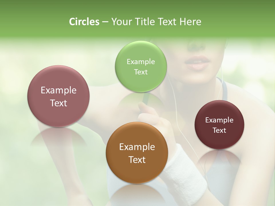 Healthy Headphones Sportsman PowerPoint Template